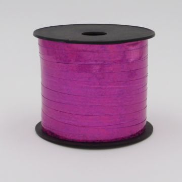 Listón Curly Parisina Holográfico Fiusha