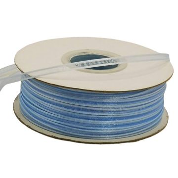 Listón de Organza Satín Liso Azul Cielo #0