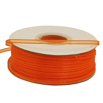 Listón de Organza Satín Liso Naranja #0