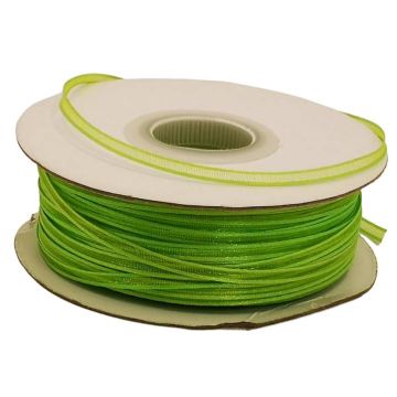 Listón de Organza Satín Liso Verde Manzana #0
