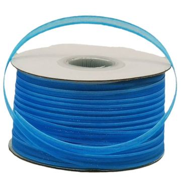 Listón de Organza Satín Liso Azul Turquesa #1