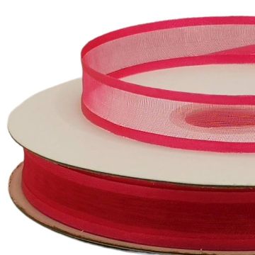 Listón de Organza Satín Liso Fiusha #3