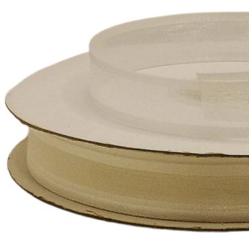 Listón de Organza Satín Liso Crema #3