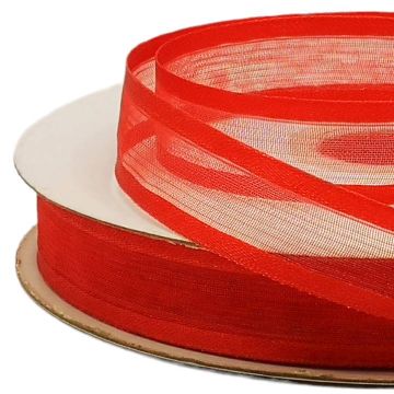 Listón de Organza Satín Liso Rojo #3
