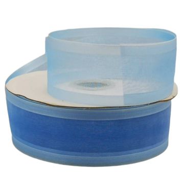 Listón de Organza Satín Liso Azul Cielo #9