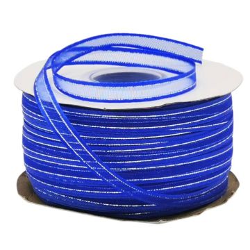 Listón de Organza con Orilla Metálica Rey-Plata #1