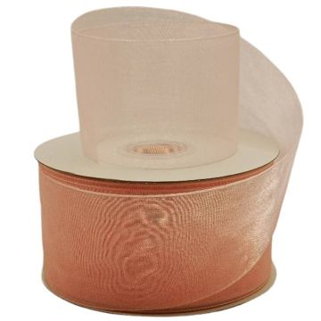 Listón De Organza Liso Palo De Rosa #12