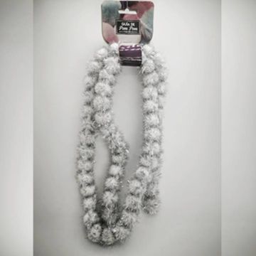 Guía de Pom Poms Metálico Plata