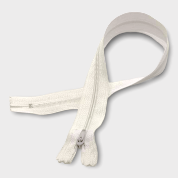 Cierre Sencillo Blanco. 35 cm