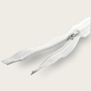 Cierre Separable Parisina Blanco 35 cm Diente Ancho