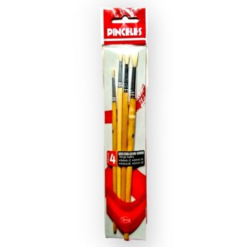 Set de Pinceles Parisina No.14 de 4 piezas