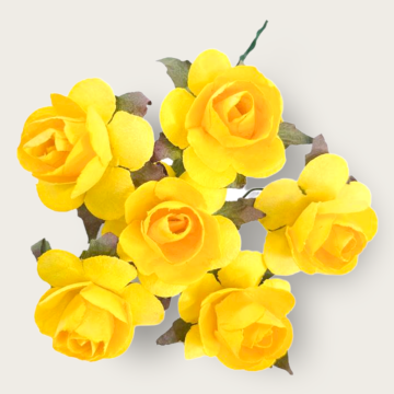 Rosa de Papel Mediana Amarillo Mod.LMA1190