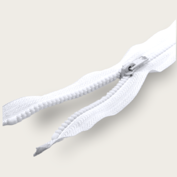 Cierre Separable Parisina Blanco 50 cm Diente Ancho