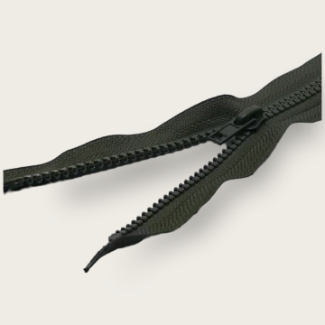 Cierre Separable Parisina Verde Militar 50 cm Diente Ancho
