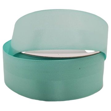 Listón Popotillo con Satín Verde Agua