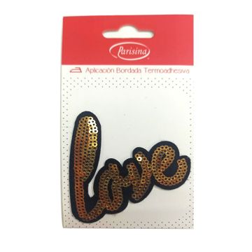 Aplicación Bordada con Lentejuelas Parisina Love