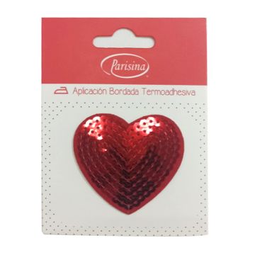 Aplicación Bordada con Lentejuelas Parisina Corazón