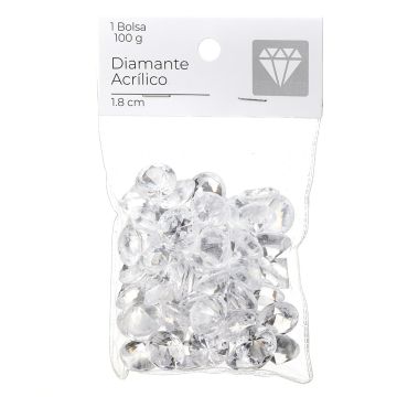 Diamante De Acrilico Chico Transparente M340