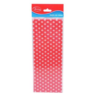 Papel de China Lunares Parisina Rojos