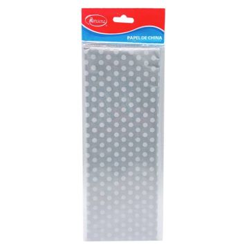 Papel de China Lunares Parisina Plata