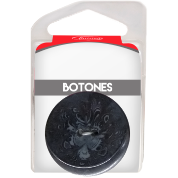 Botones En Cajita Negro 38 Mm Hb1143002