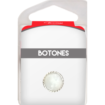 Botones En Cajita Plata 13 Mm Hb1381382
