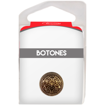 Botones En Cajita Oro 18 Mm Hb0282881