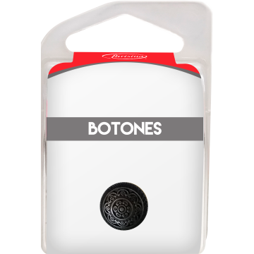 Botones En Cajita Plata 15 Mm Hb1582482