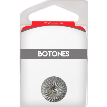 Botones En Cajita Plata 18 Mm Hb0302882