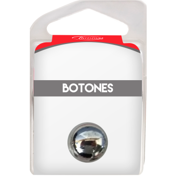 Botones En Cajita Plata 18 Mm Hb0312882