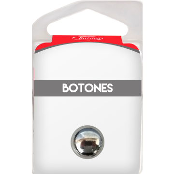 Botones En Cajita Plata 15 Mm Hb0312482