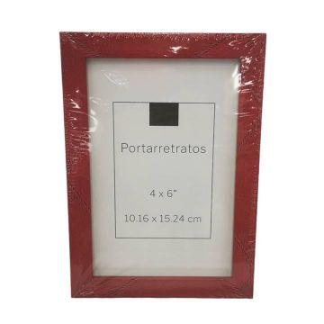 Portarretrato Decorativo Rojo 4" x 6'' DBC001