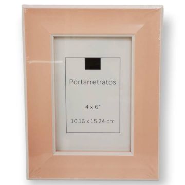 Portarretrato Decorativo Rosa Pastel 4 x 6"