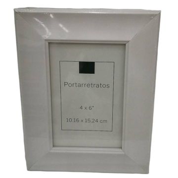 Portarretrato Decorativo Blanco 4" x 6'' DB005-C