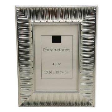 Portarretrato Decorativo Plata 4 x 6"