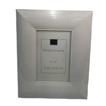 Portarretrato Decorativo Blanco 4" x 6'' ZB101-C