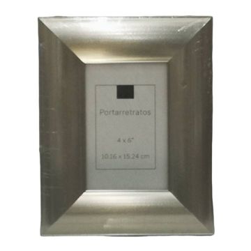 Portarretrato Decorativo Plata 4" x 6'' ZB101-C