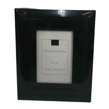 Portarretrato Decorativo Negro 4" x 6'' ZB101-C