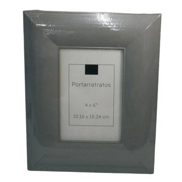 Portarretrato Decorativo Gris 4" x 6'' ZB101-C