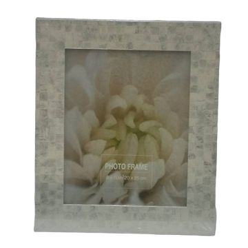 Portarretrato Decorativo Blanco Nacarado 8" x 10'' 243-WS(KC)