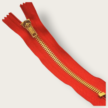 Cierre Metálico Reforzado Rojo 18 cm