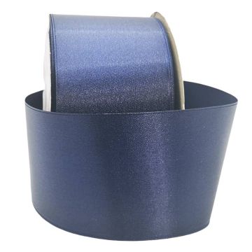 Listón Satinado Liso Azul Marino #22