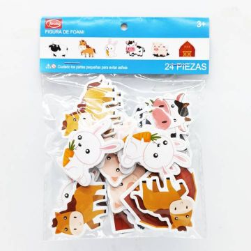 Stickers de foami surtido Animales de Granja
