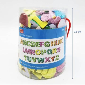 Tubo con formas surtidas Letras Diamantados