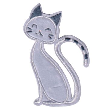 Aplicación Bordada Gato Sentado