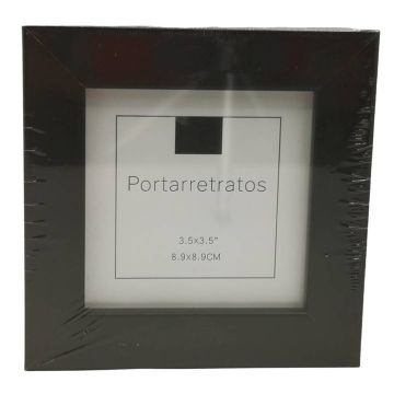 Portarretrato Decorativo Mini Negro 8.9 x 8.9 cm Mod.F642128R22-3.5