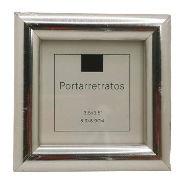 Portarretrato Decorativo Mini Plata 8.9 x 8.9 cm Mod.F562017R27-3.5