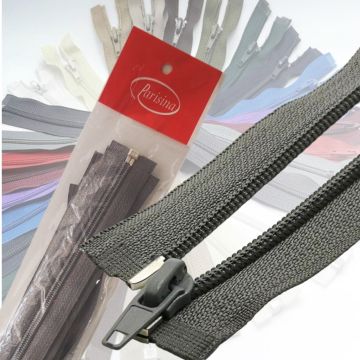 Paq. Cierre de Nylon Separable Gris Claro 35 cm