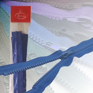 Paq. Cierre Separable Diente Ancho Azul Rey 35 cm