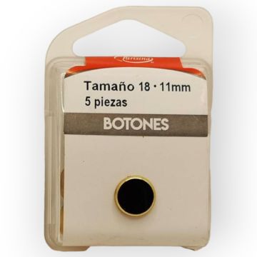Botones en Cajita 11 mm Negro Mod.0121802